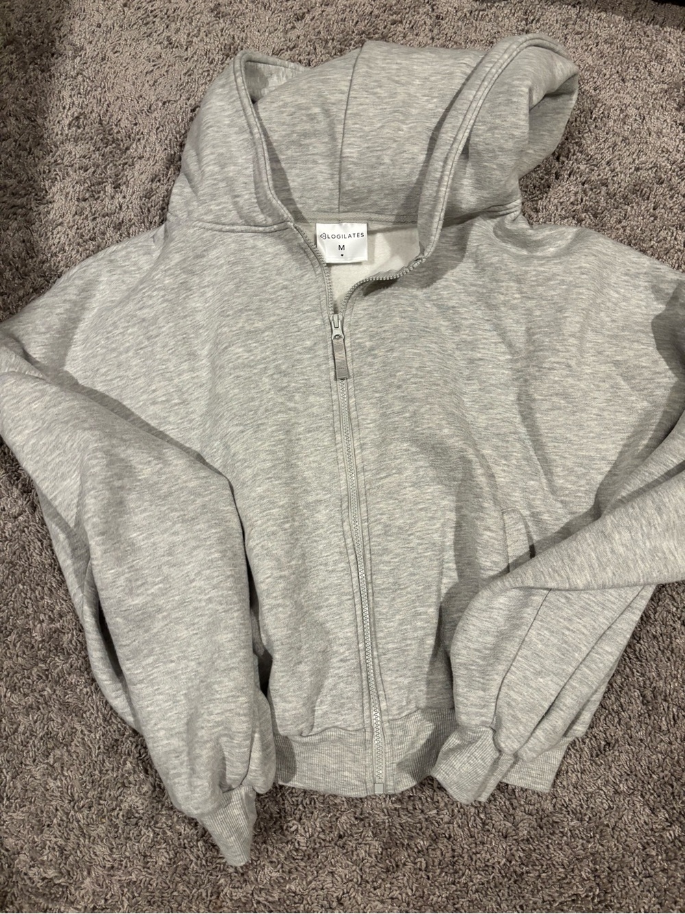 BlogilatesHeather Gray Full-Zip Hoodie